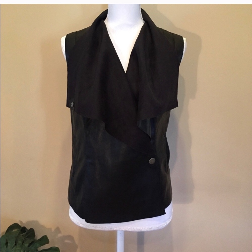 Biker moto Black vest from kloth vegan leather - Picture 2 of 2